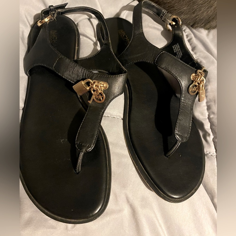 Black Michael Kors Sandals Size 8